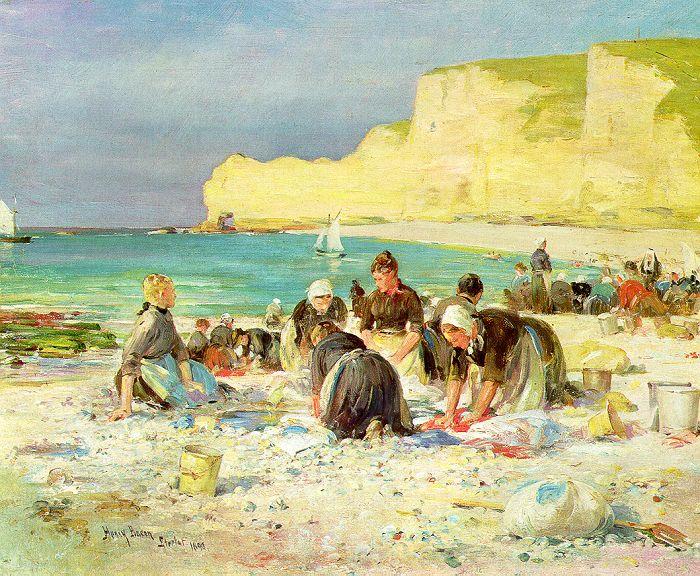 Henry Bacon Etretat oil painting picture